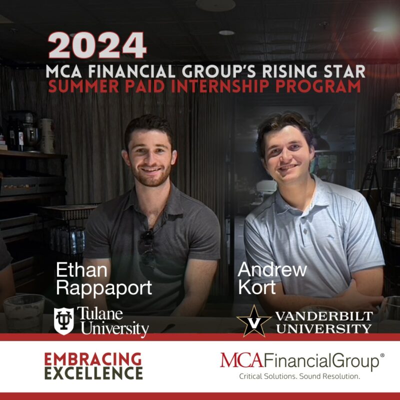Embracing Excellence Paid Internship Program MCA Financial Group